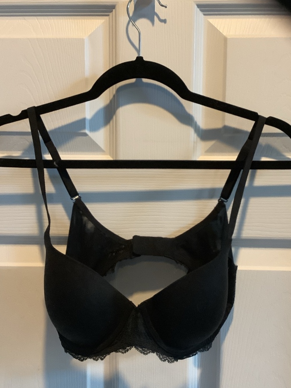 SPANX Black Lace-Trim‎ T-Shirt Bra